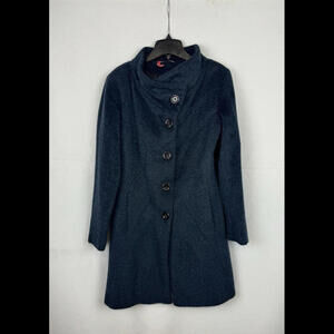 Junge Wool Blend Coat Blue Size 10 US